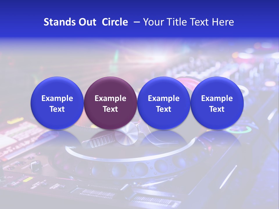 Buttons Nightlife Disc PowerPoint Template