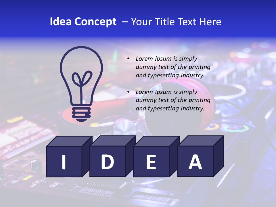 Buttons Nightlife Disc PowerPoint Template