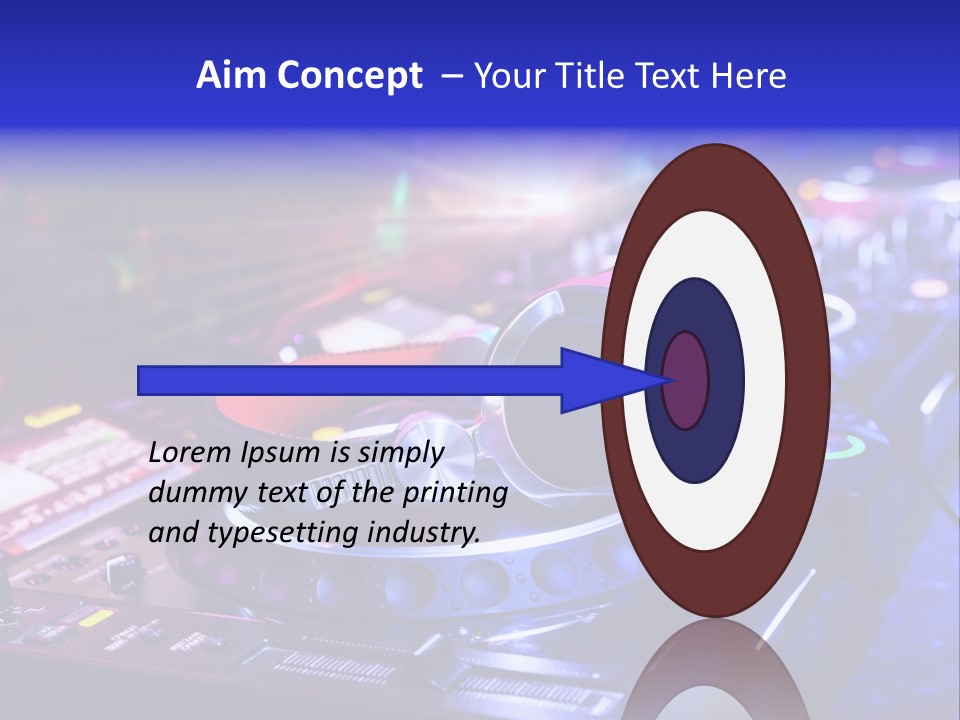 Buttons Nightlife Disc PowerPoint Template