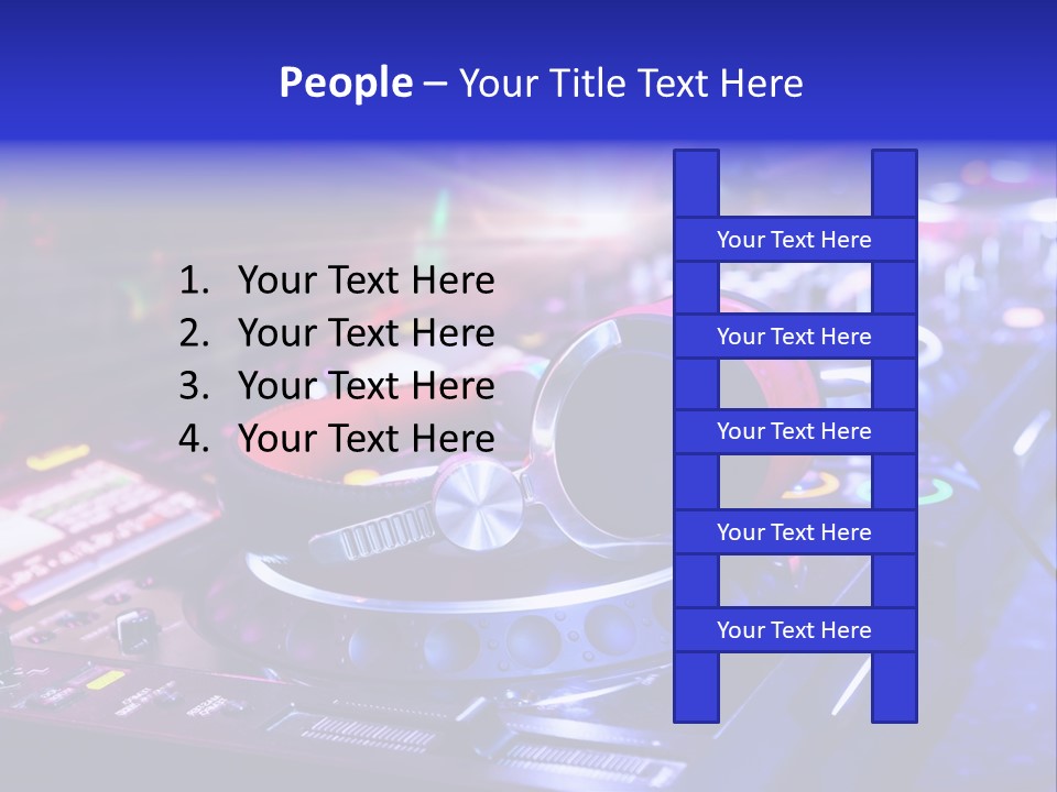 Buttons Nightlife Disc PowerPoint Template