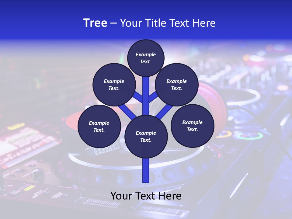 Buttons Nightlife Disc PowerPoint Template