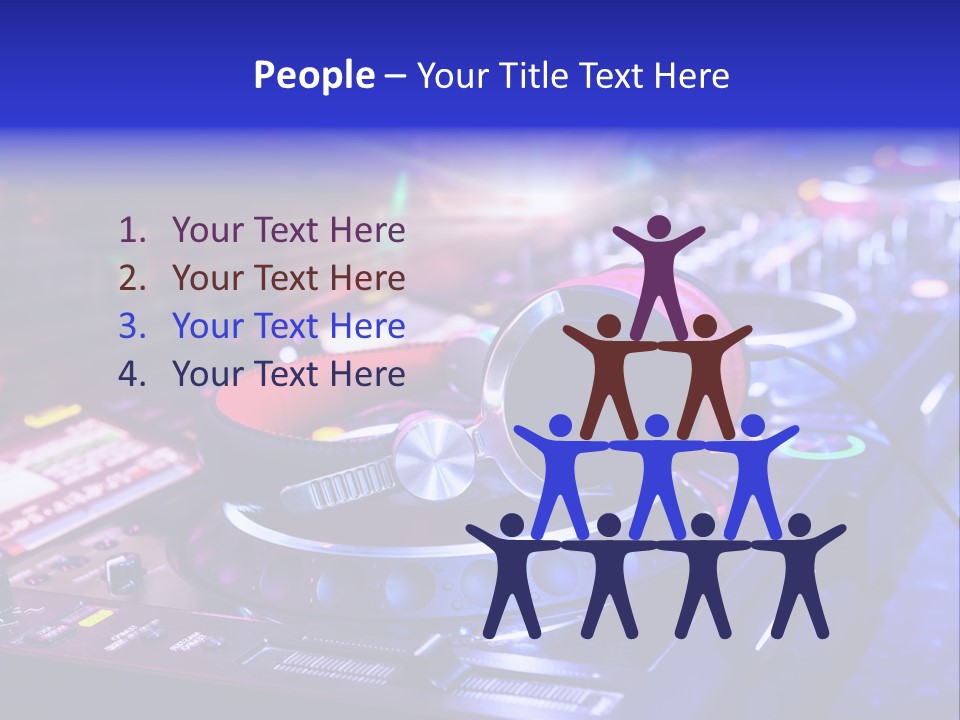 Buttons Nightlife Disc PowerPoint Template