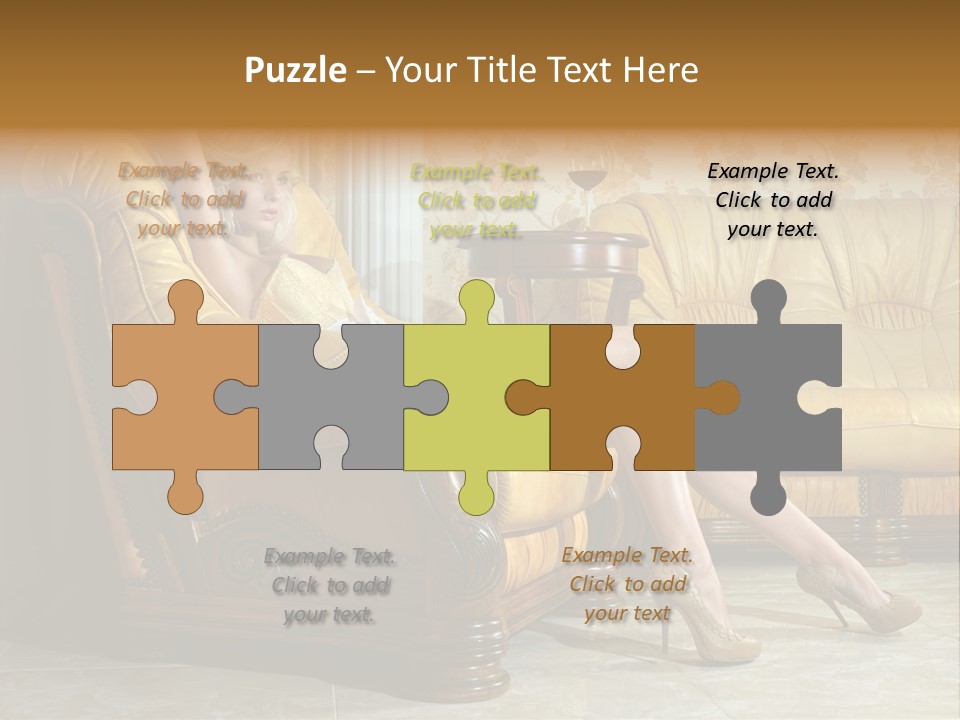 Naked Corselet Woman PowerPoint Template