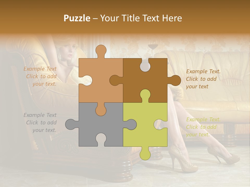 Naked Corselet Woman PowerPoint Template