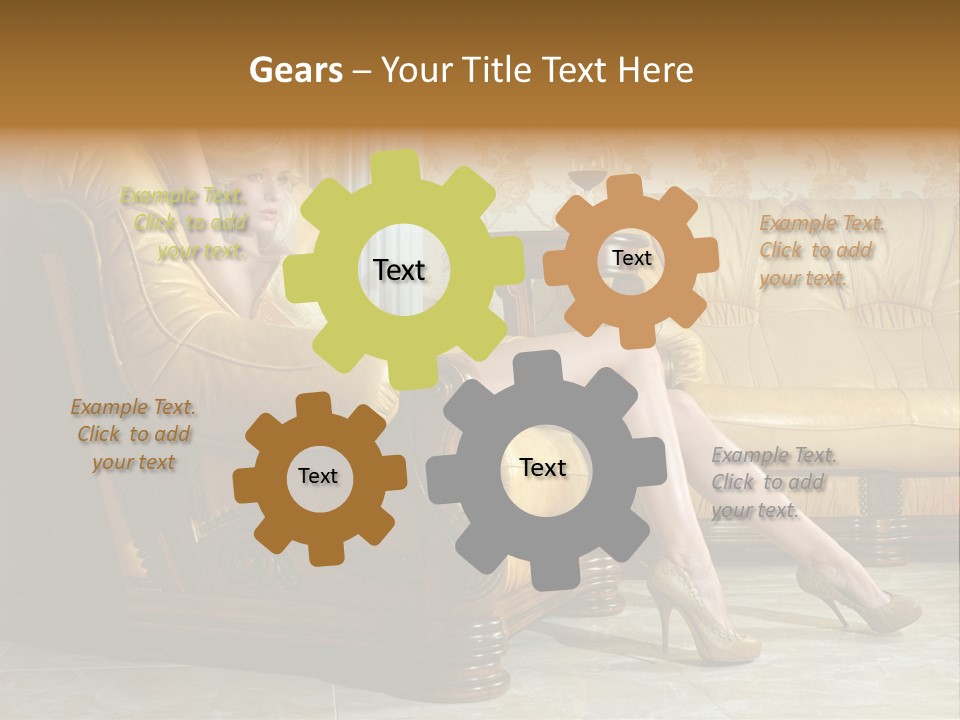 Naked Corselet Woman PowerPoint Template