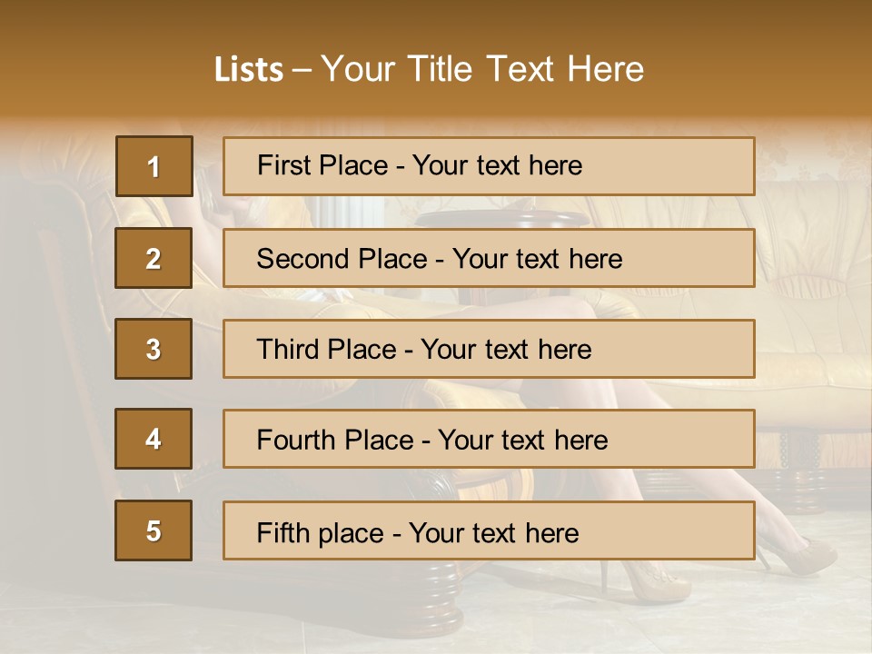 Naked Corselet Woman PowerPoint Template