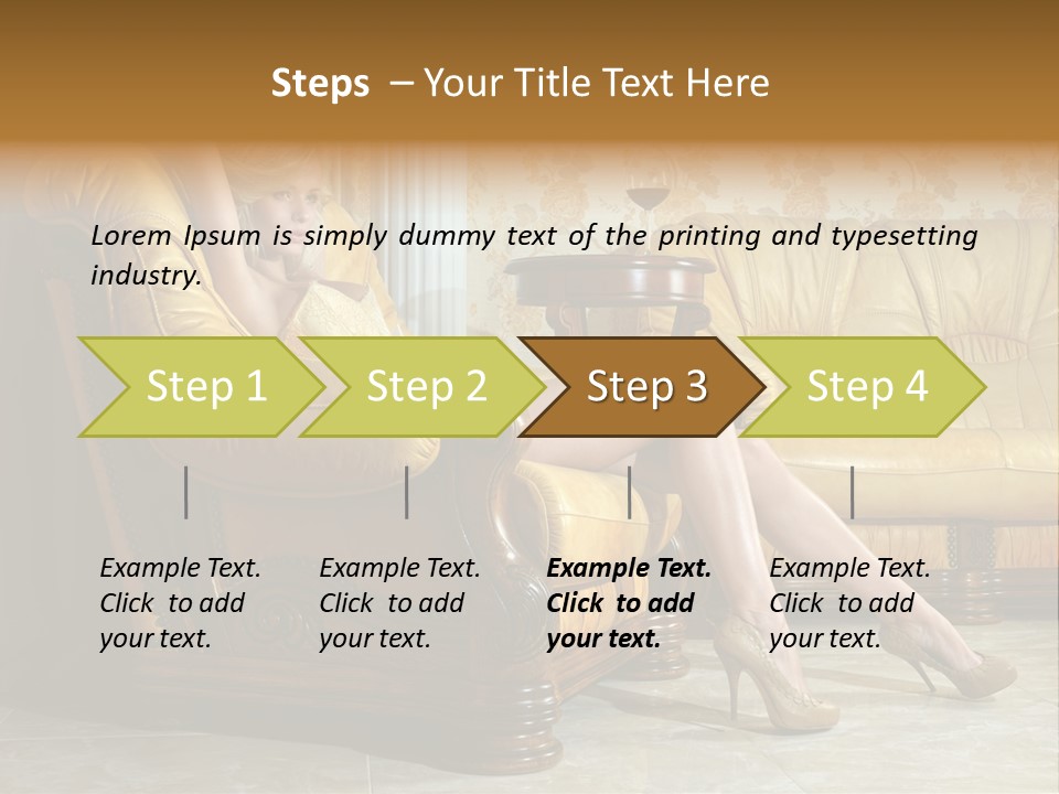 Naked Corselet Woman PowerPoint Template
