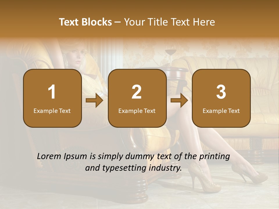 Naked Corselet Woman PowerPoint Template