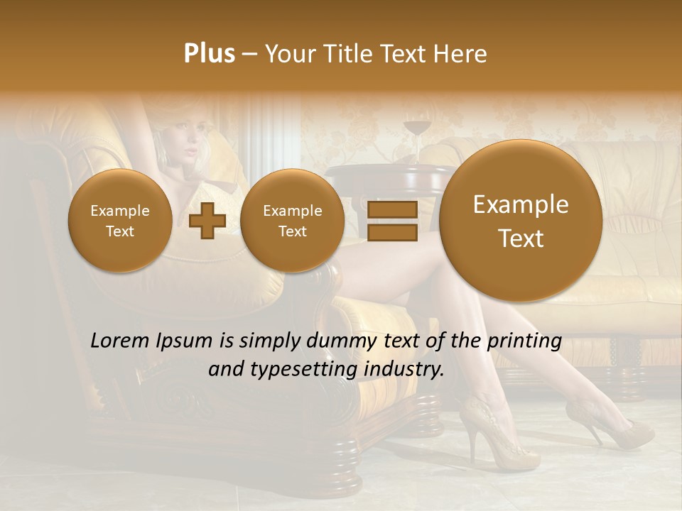 Naked Corselet Woman PowerPoint Template