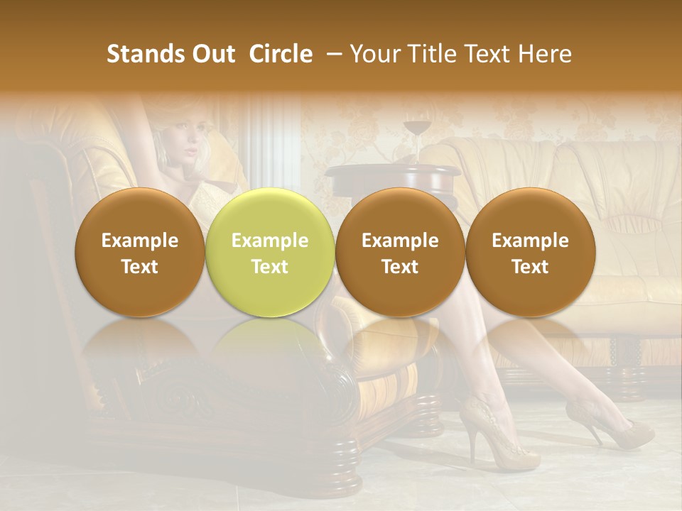 Naked Corselet Woman PowerPoint Template