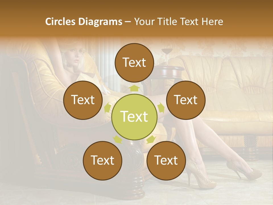 Naked Corselet Woman PowerPoint Template