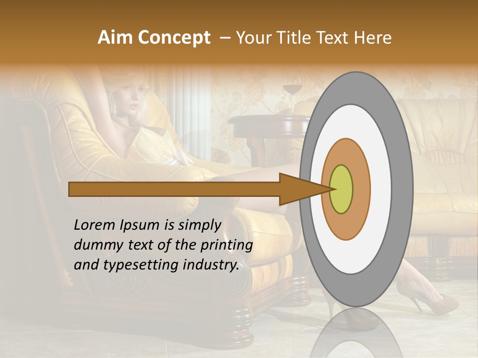 Naked Corselet Woman PowerPoint Template