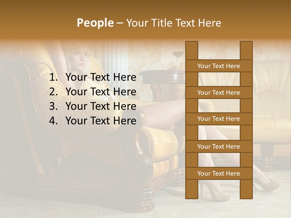 Naked Corselet Woman PowerPoint Template