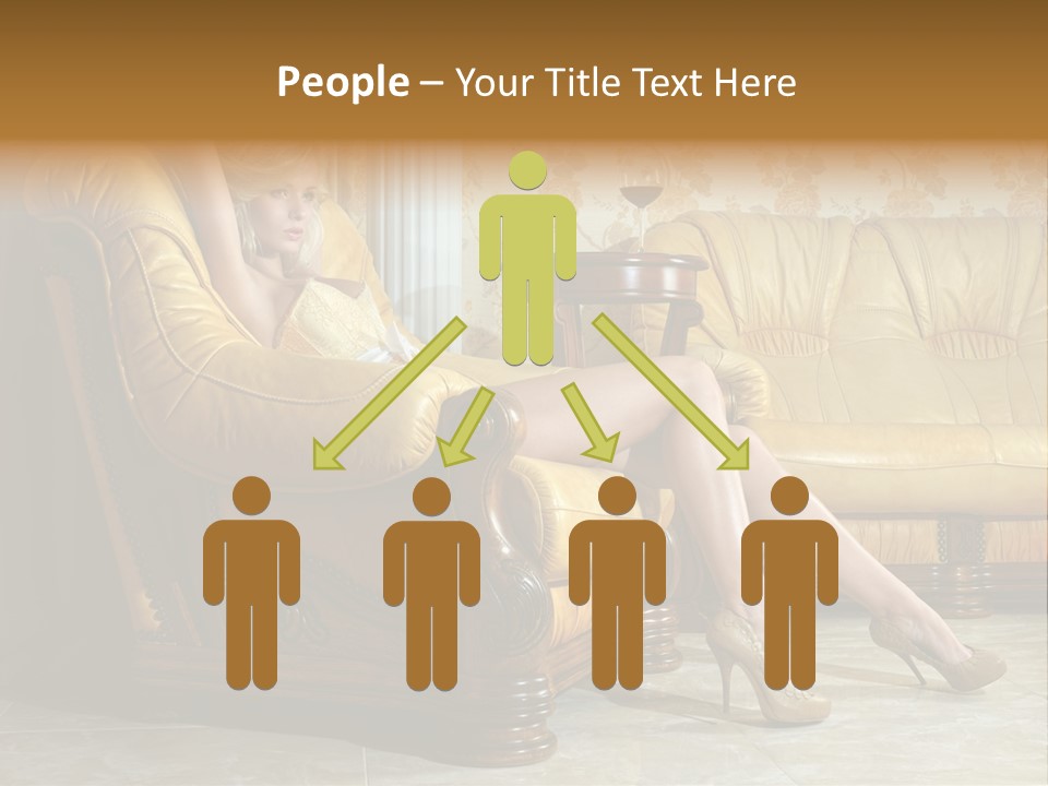 Naked Corselet Woman PowerPoint Template