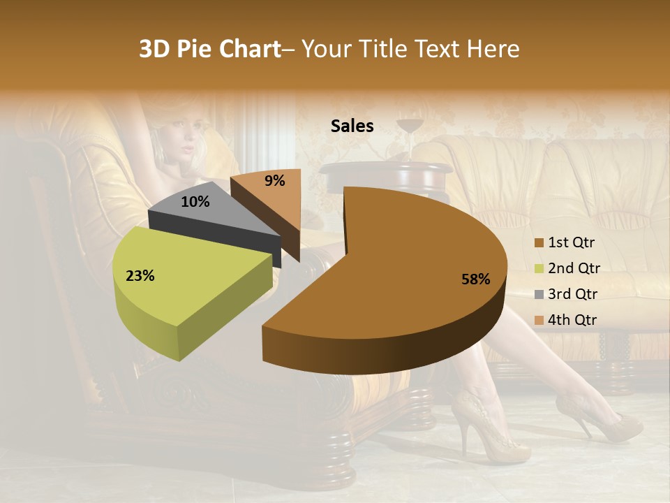 Naked Corselet Woman PowerPoint Template