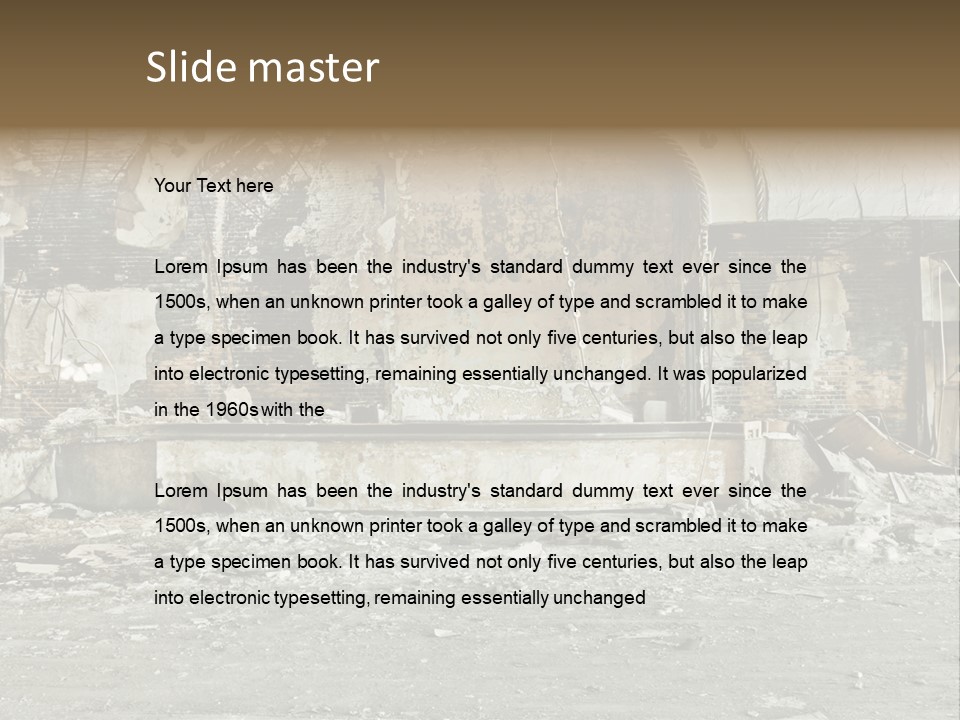 Decline Rotting History PowerPoint Template