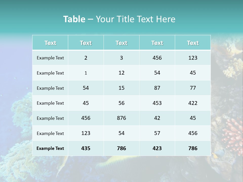 Alive Aquarium Underwater PowerPoint Template