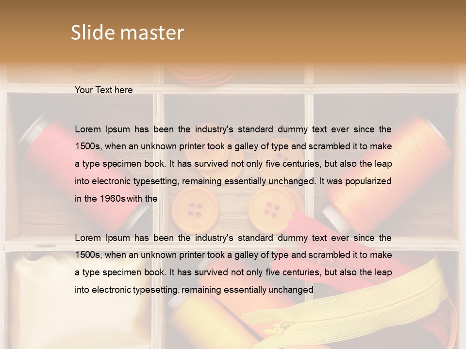 Yarn Needle String PowerPoint Template