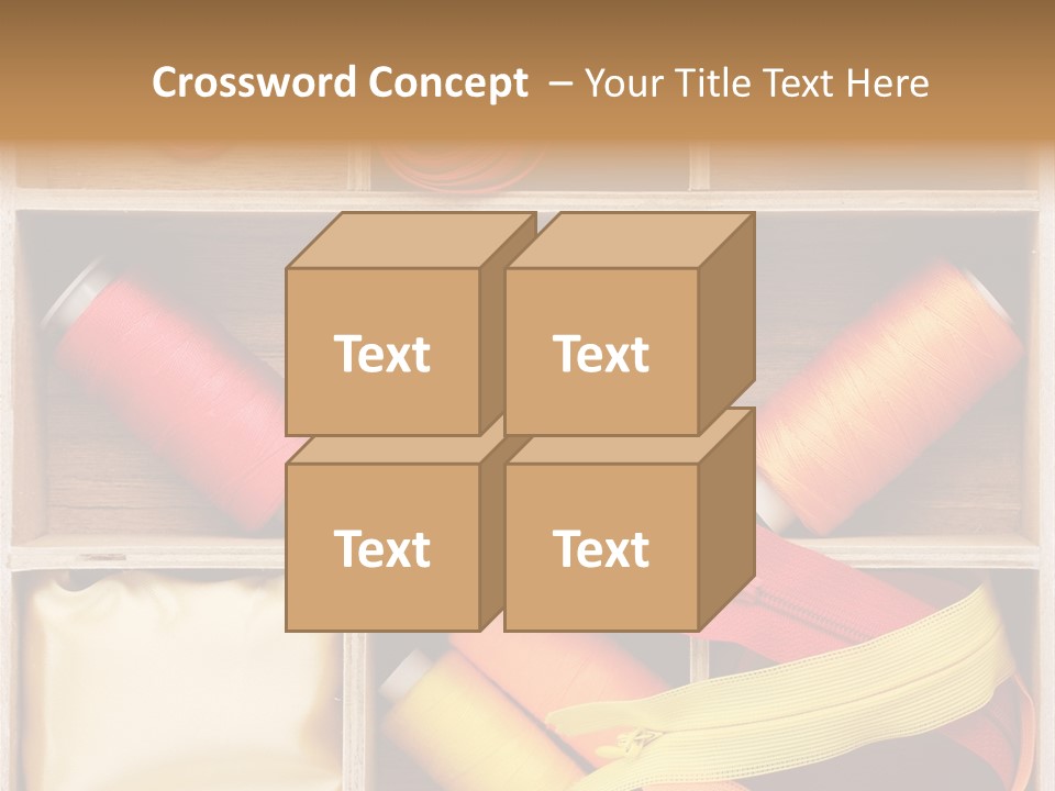Yarn Needle String PowerPoint Template