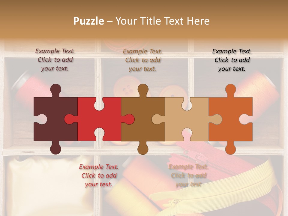 Yarn Needle String PowerPoint Template