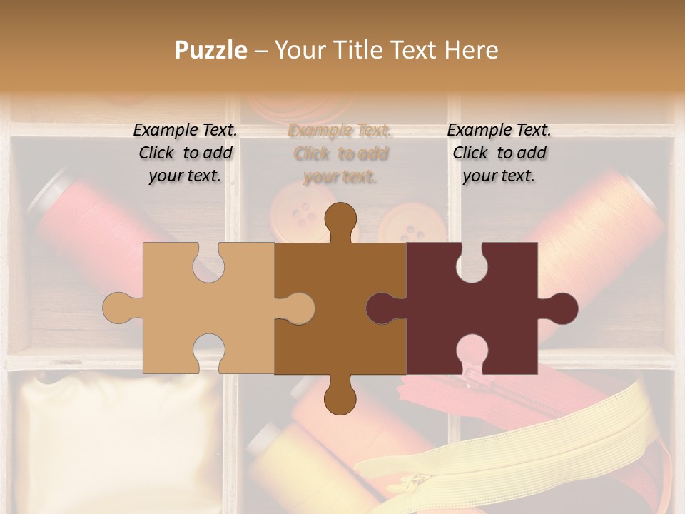 Yarn Needle String PowerPoint Template