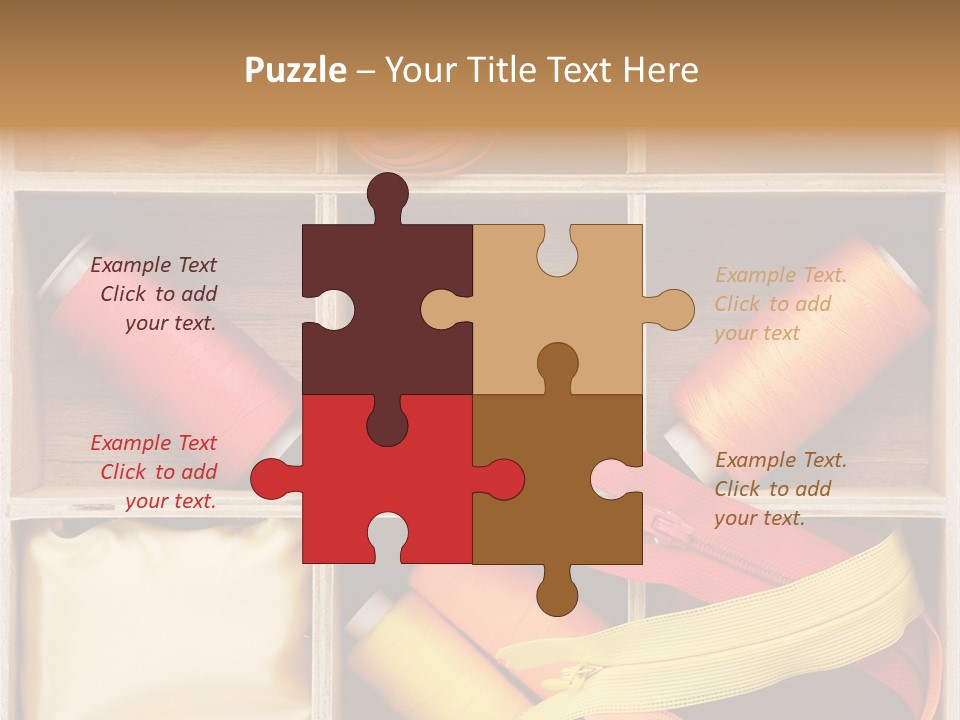 Yarn Needle String PowerPoint Template