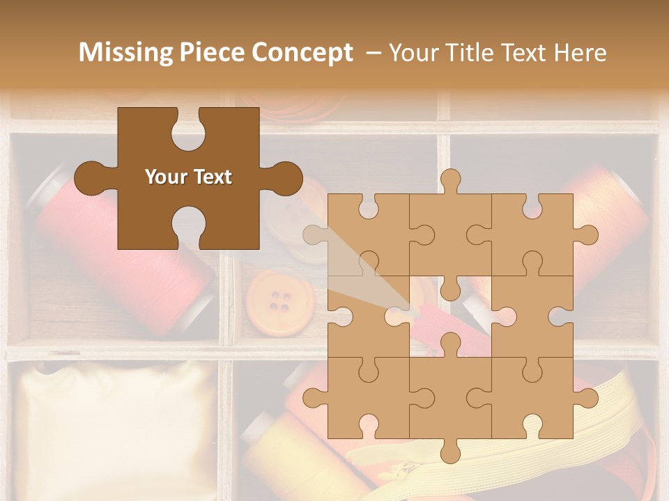 Yarn Needle String PowerPoint Template