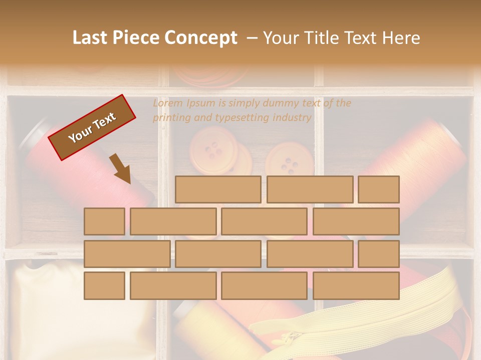 Yarn Needle String PowerPoint Template