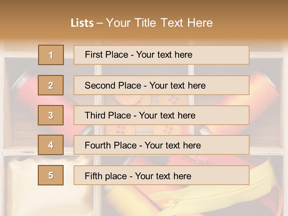 Yarn Needle String PowerPoint Template