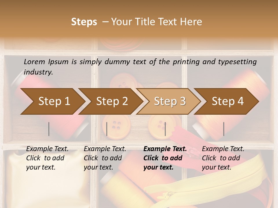 Yarn Needle String PowerPoint Template