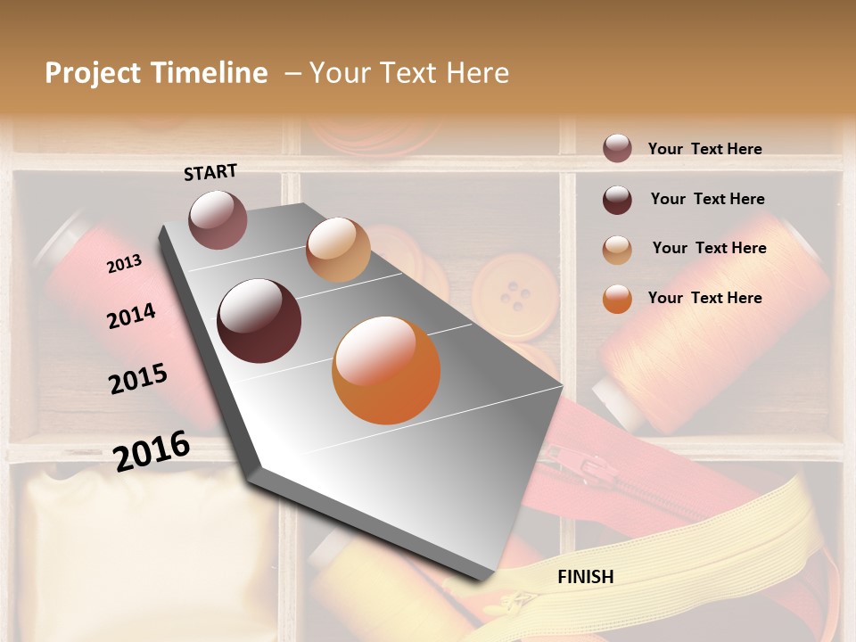 Yarn Needle String PowerPoint Template