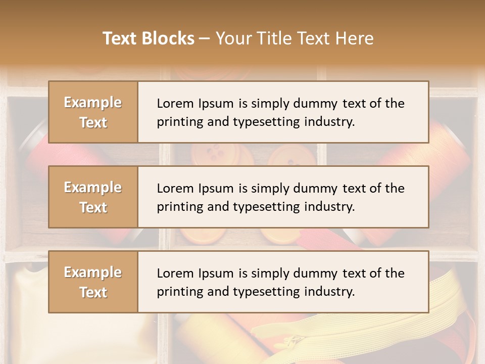 Yarn Needle String PowerPoint Template