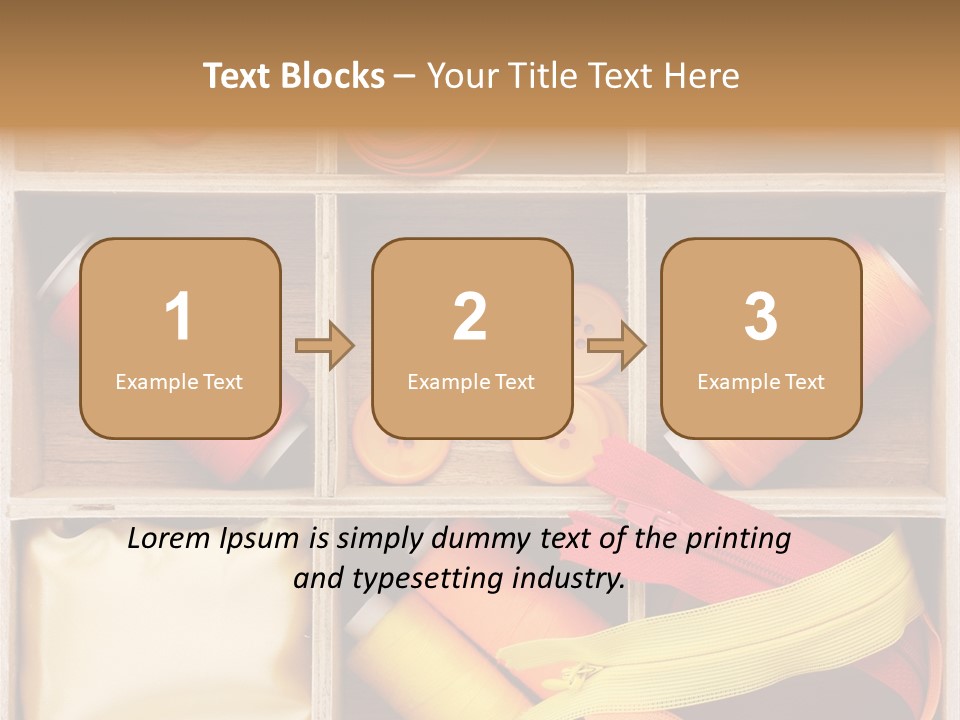 Yarn Needle String PowerPoint Template
