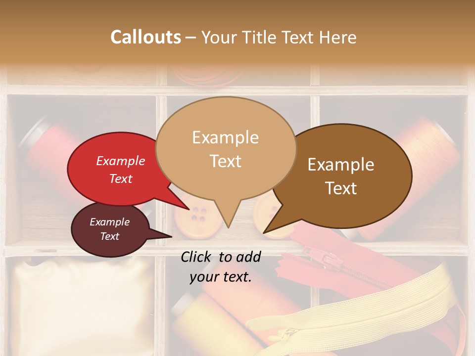 Yarn Needle String PowerPoint Template