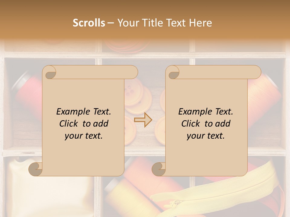 Yarn Needle String PowerPoint Template