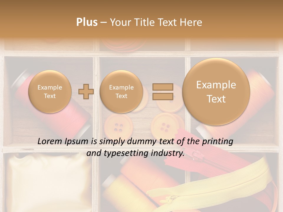 Yarn Needle String PowerPoint Template