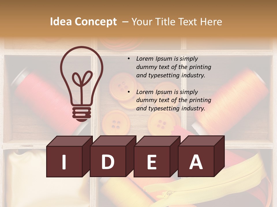 Yarn Needle String PowerPoint Template