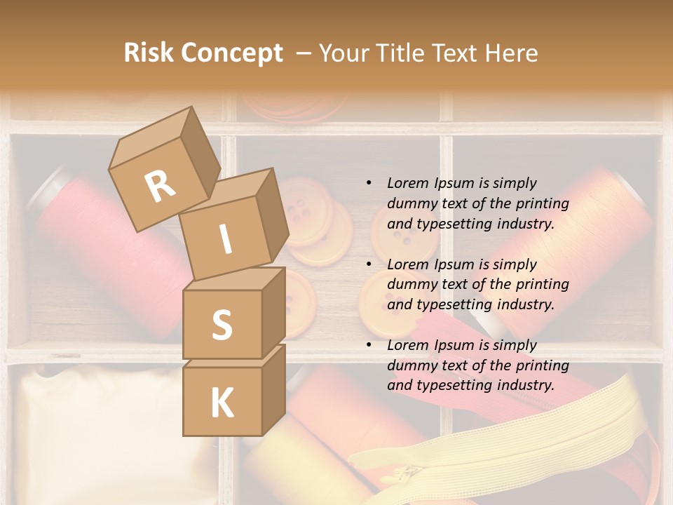 Yarn Needle String PowerPoint Template
