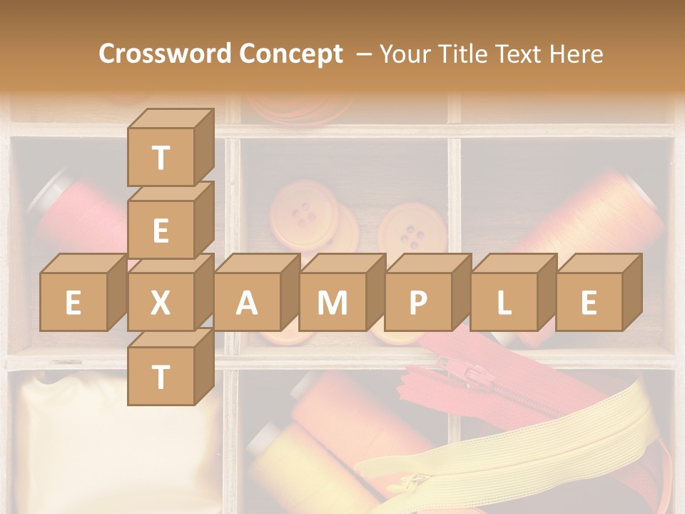 Yarn Needle String PowerPoint Template