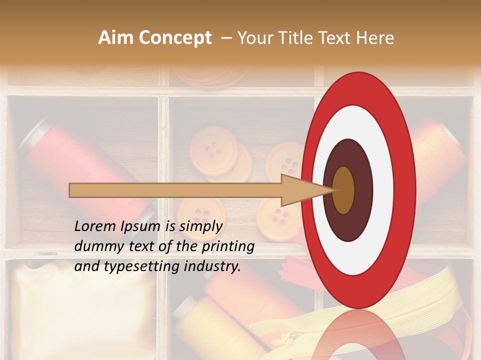 Yarn Needle String PowerPoint Template