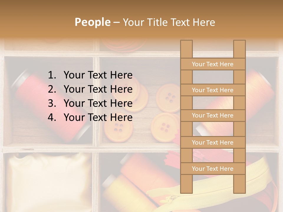 Yarn Needle String PowerPoint Template