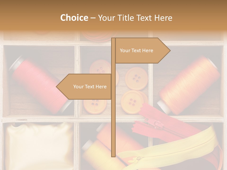 Yarn Needle String PowerPoint Template