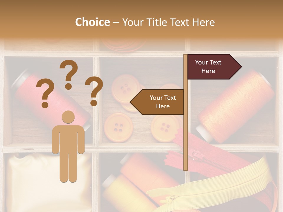 Yarn Needle String PowerPoint Template