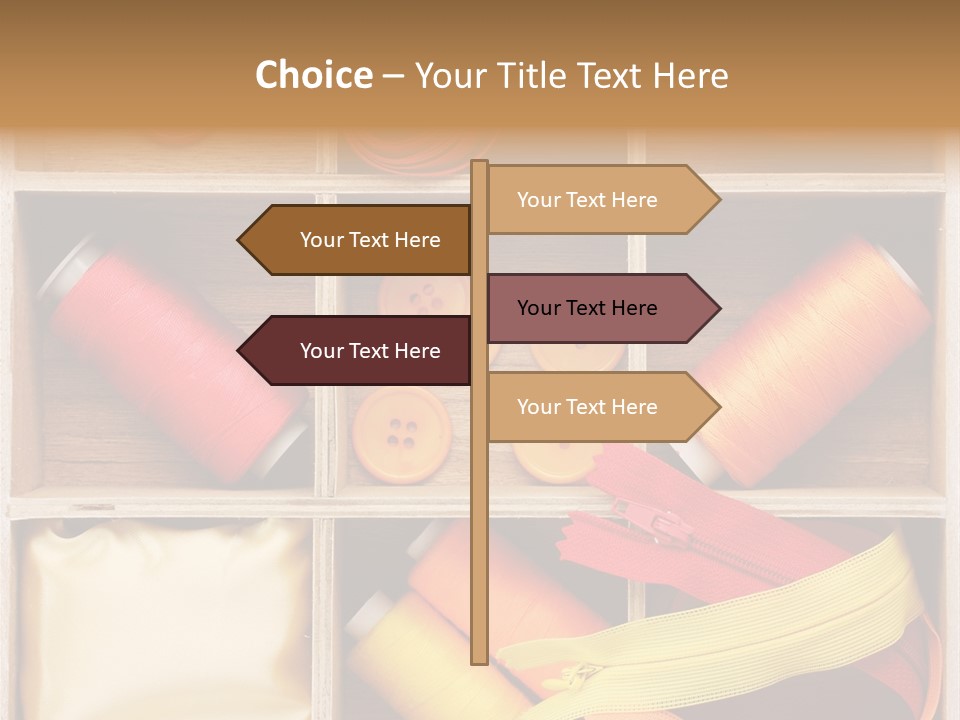 Yarn Needle String PowerPoint Template