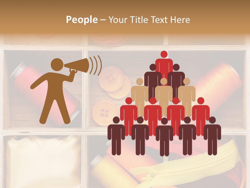 Yarn Needle String PowerPoint Template