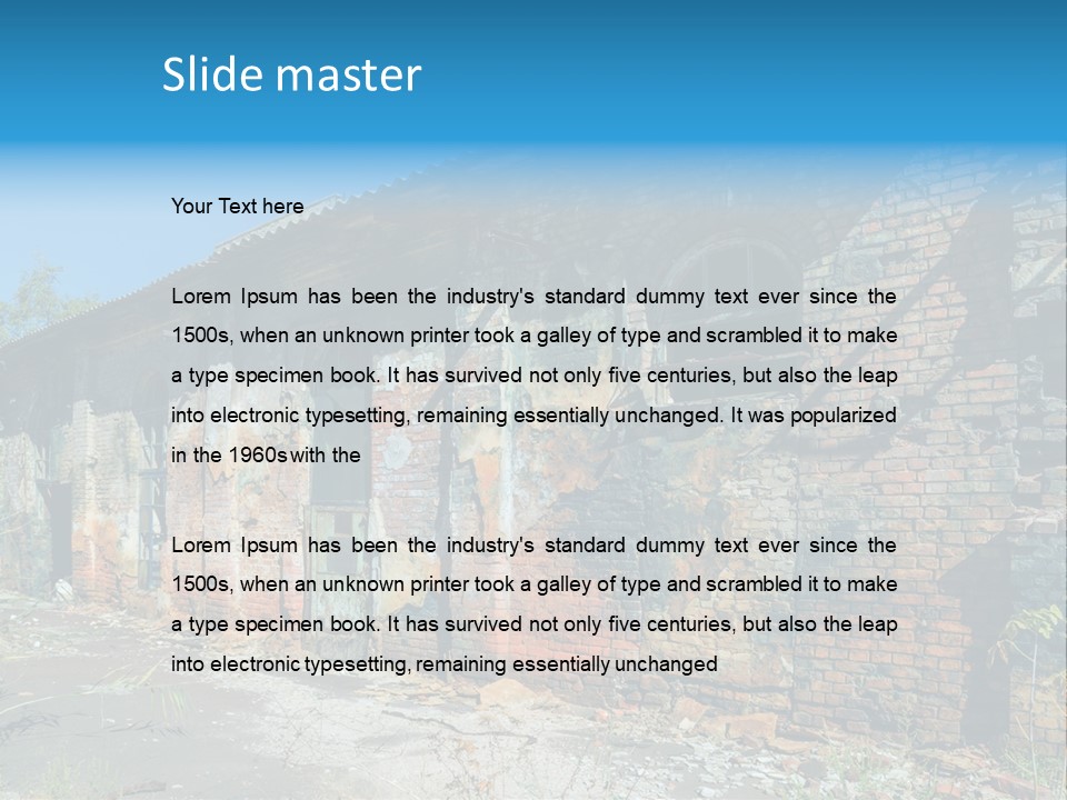 Debris Frame Natural PowerPoint Template