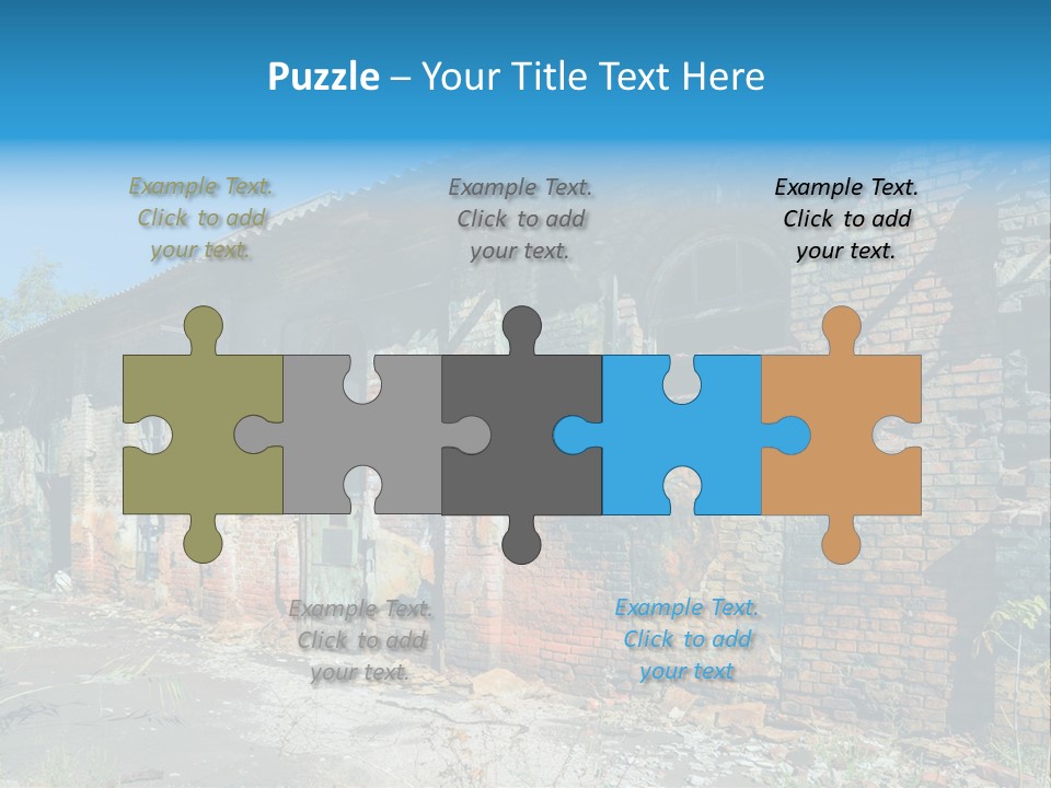 Debris Frame Natural PowerPoint Template