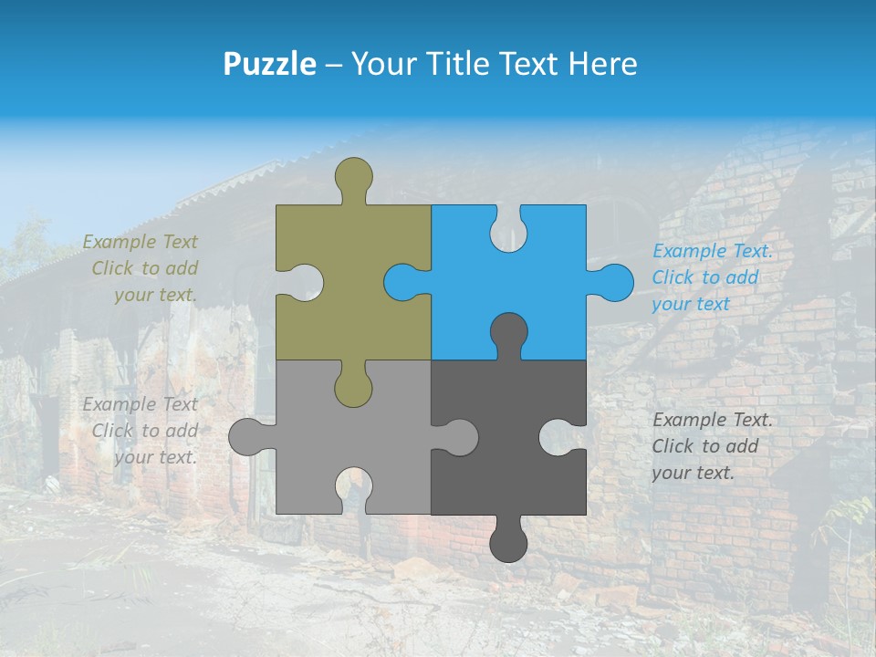 Debris Frame Natural PowerPoint Template