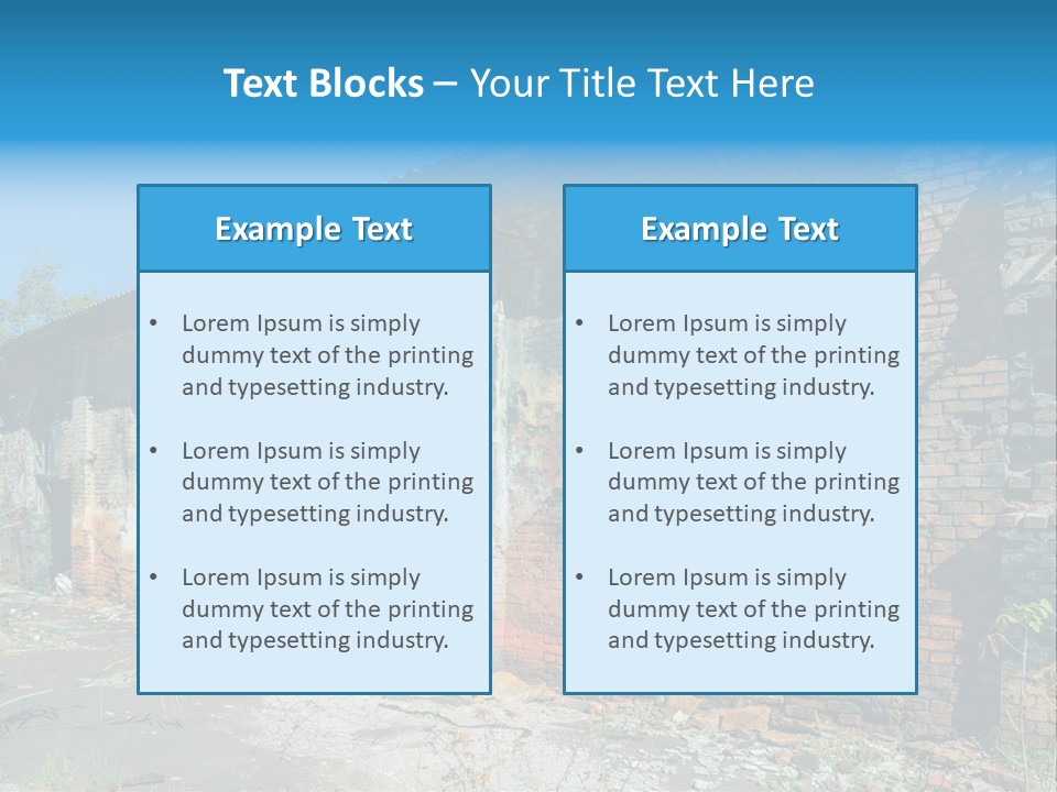 Debris Frame Natural PowerPoint Template