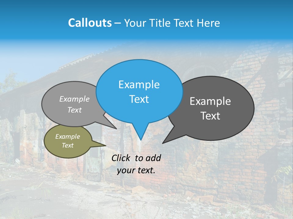 Debris Frame Natural PowerPoint Template